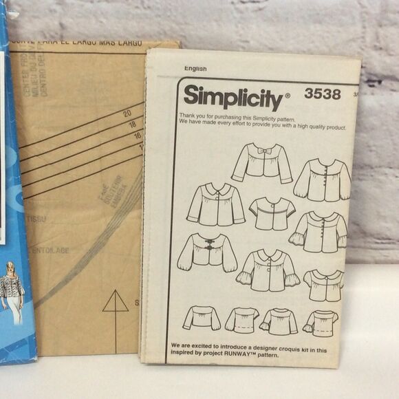 Simplicity Jacket Sewing Pattern #3538 Misses Sizes 12-20 Various Styles Length - Picture 6 of 7